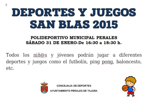 JUEGOS Y ACTIVIDADES DEPORTIVAS POR SAN BLAS